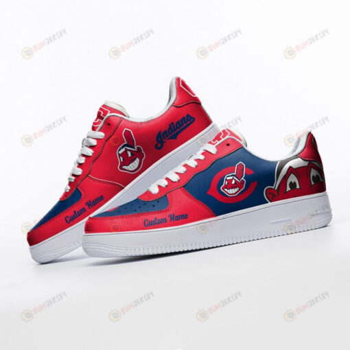 Cleveland Indians Mascot Logo Pattern Custom Name Air Force 1 Printed