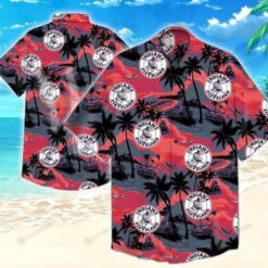 Cleveland Indians Red Grey Palm Tree Hawaiian Shirt