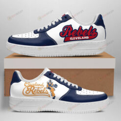 Cleveland Rebels Logo Pattern Air Force 1 Printed In Blue White