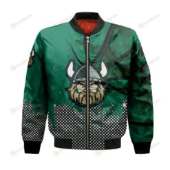 Cleveland State Vikings Bomber Jacket 3D Printed Basketball Net Grunge Pattern