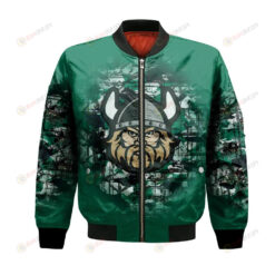 Cleveland State Vikings Bomber Jacket 3D Printed Camouflage Vintage