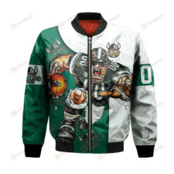 Cleveland State Vikings Bomber Jacket 3D Printed Football