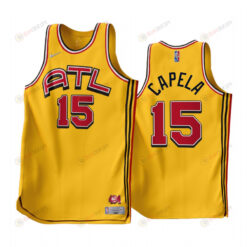 Clint Capela 15 2022-23 Atlanta Hawks Gold Earned Edition Jersey