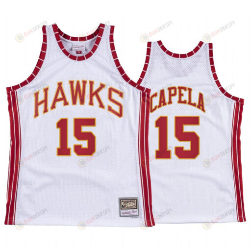 Clint Capela 15 Atlanta Hawks Hardwood Classics Jersey White