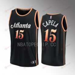 Clint Capela 15 Hawks Black Jersey Fast Break Fastbreak 2022-23 City Edition