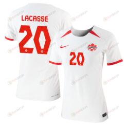 Clo? Lacasse 20 Canada Women's National Team 2023-24 World Cup Away Women Jersey