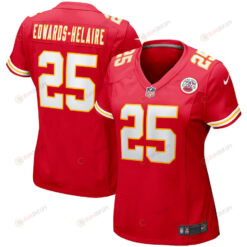 Clyde Edwards-Helaire 25 Kansas City Chiefs Game Women Jersey - Red