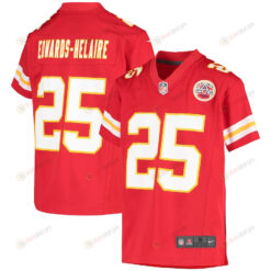 Clyde Edwards-Helaire 25 Kansas City Chiefs Youth Team Game Jersey - Red