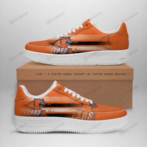 Coast Guard Academy Bears Logo Pattern Air Force 1 Printed In Orange