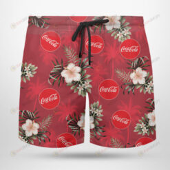 Coca-Cola On Red Hawaiian Summer Shorts Men Shorts - Print Shorts