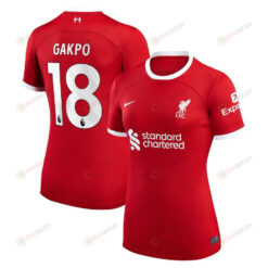 Cody Gakpo 18 Liverpool 2023/24 Home Women Jersey - Red