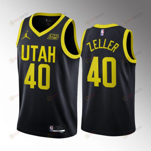 Cody Zeller 40 2022-23 Utah Jazz Black Statement Edition Jersey Swingman