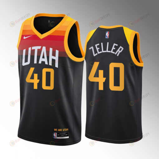 Cody Zeller 40 Utah Jazz Black Jersey 2022-23 City Edition Swingman