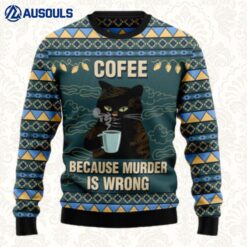 Coffee Cat Ugly Sweaters For Men Women Unisex