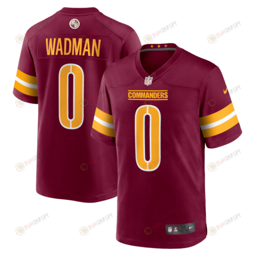 Colby Wadman 0 Washington Commanders Game Men Jersey - Burgundy