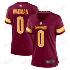 Colby Wadman 0 Washington Commanders Women's Game Jersey - Burgundy