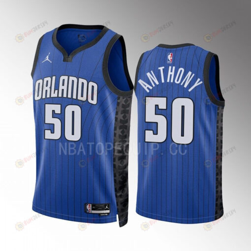 Cole Anthony 50 2022-23 Orlando Magic Blue Statement Edition Jersey Swingman