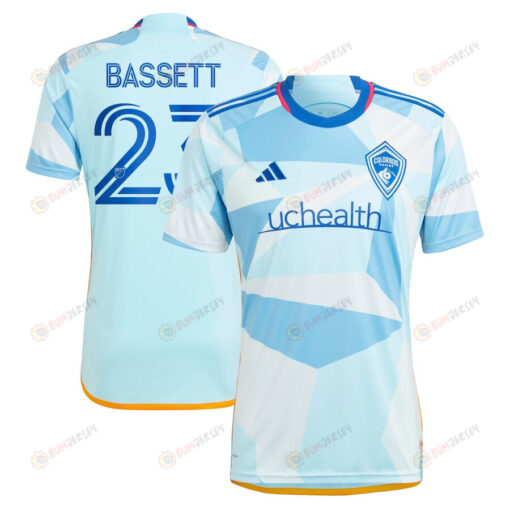 Cole Bassett 23 Colorado Rapids 2023 New Day Kit Men Jersey - Light Blue