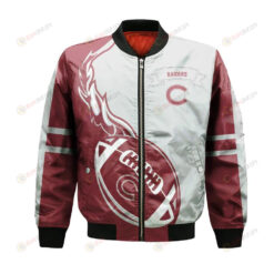 Colgate Raiders Bomber Jacket 3D Printed Flame Ball Pattern