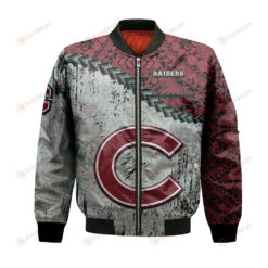 Colgate Raiders Bomber Jacket 3D Printed Grunge Polynesian Tattoo