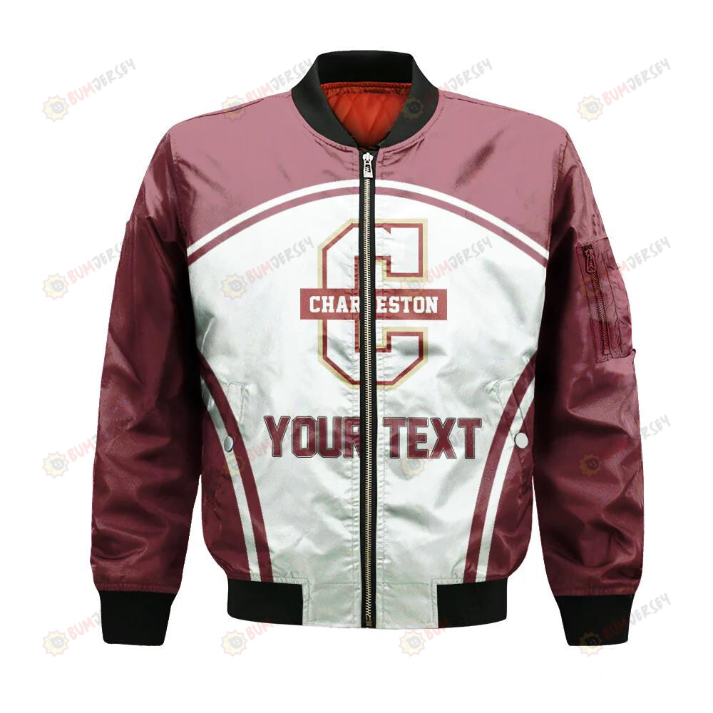 College of Charleston Cougars Bomber Jacket 3D Printed Curve Style Sport