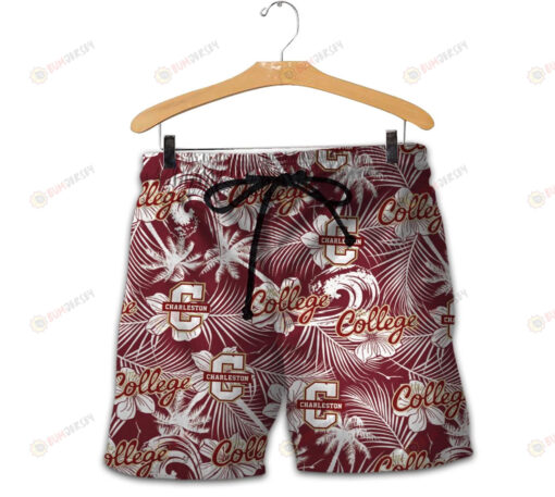 College of Charleston Cougars Men Shorts Tropical Seamless