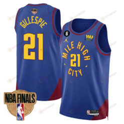 Collin Gillespie 21 Denver Nuggets Final Champions 2023 Swingman YOUTH Jersey - Blue