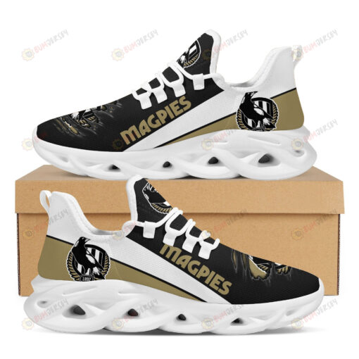 Collingwood Magpies Logo Torn Pattern 3D Max Soul Sneaker Shoes