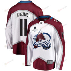 Colorado Avalanche Andrew Cogliano 11 Away 2022 Stanley Cup Champions Breakaway Men Jersey - White