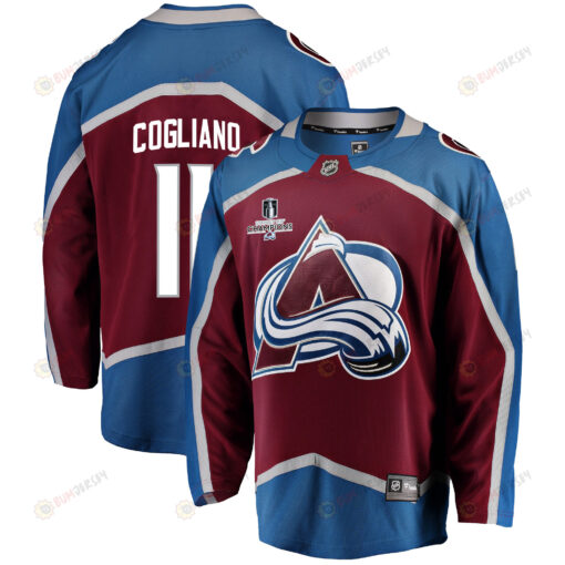 Colorado Avalanche Andrew Cogliano 11 Home 2022 Stanley Cup Champions Breakaway Men Jersey - Burgundy