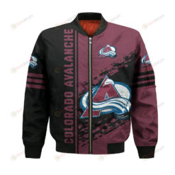 Colorado Avalanche Bomber Jacket 3D Printed Logo Pattern In Team Colours