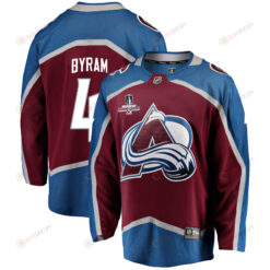 Colorado Avalanche Bowen Byram 4 Home 2022 Stanley Cup Champions Breakaway Men Jersey - Burgundy