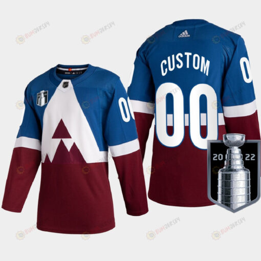 Colorado Avalanche Custom 00 2022 Western Champs Burgundy Jersey Stadium Series