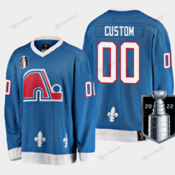 Colorado Avalanche Custom 00 2022 Western Conference Champs Blue Jersey Heritage