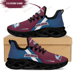 Colorado Avalanche Custom Name 3D Max Soul Sneaker Shoes In Red Blue