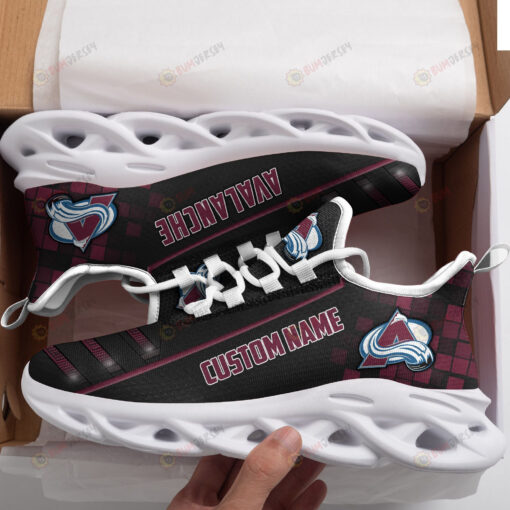 Colorado Avalanche Custom Name Logo Pattern 3D Max Soul Sneaker Shoes