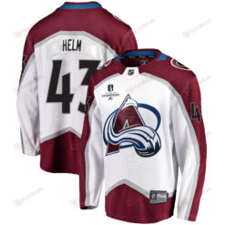 Colorado Avalanche Darren Helm 43 Away 2022 Stanley Cup Champions Breakaway Men Jersey - White