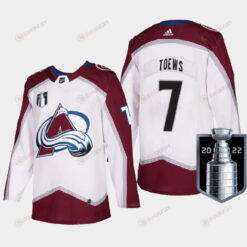 Colorado Avalanche Devon Toews 7 2022 Western Conference Champs White Jersey