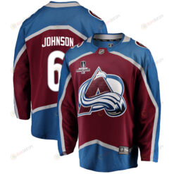 Colorado Avalanche Erik Johnson 6 Home 2022 Stanley Cup Champions Breakaway Men Jersey - Burgundy