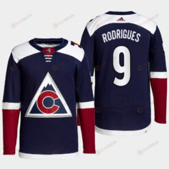 Colorado Avalanche Evan Rodrigues 9 Navy Alternate Primegreen Jersey 2022-23