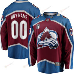 Colorado Avalanche Home 2022 Stanley Cup Final Breakaway Custom Jersey - Burgundy