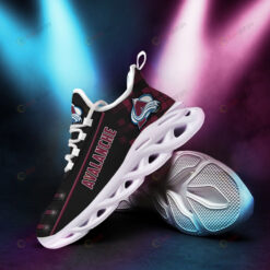 Colorado Avalanche Logo Pattern Custom Name 3D Max Soul Sneaker Shoes