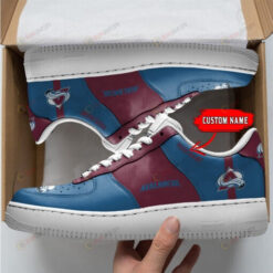 Colorado Avalanche Logo Pattern Custom Name Air Force 1 Printed