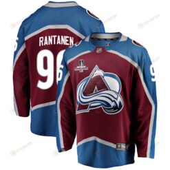 Colorado Avalanche Mikko Rantanen 96 Home 2022 Stanley Cup Champions Breakaway Men Jersey - Burgundy