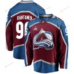 Colorado Avalanche Mikko Rantanen 96 Home 2022 Stanley Cup Playoffs Breakaway Men Jersey - Burgundy