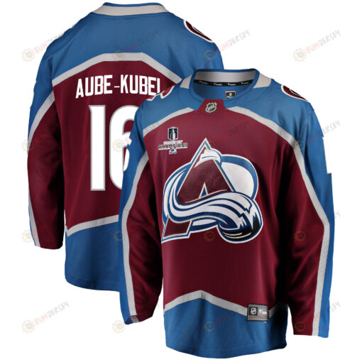 Colorado Avalanche Nicolas Aube-Kubel 16 Home 2022 Stanley Cup Champions Breakaway Men Jersey - Burgundy