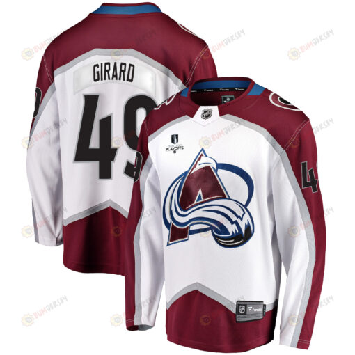 Colorado Avalanche Sam Girard 49 Away 2022 Stanley Cup Playoffs Breakaway Men Jersey - White