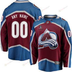 Colorado Avalanche Stanley Cup 2023 Playoffs Patch Home Breakaway Custom Men Jersey - Burgundy