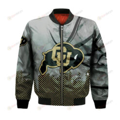 Colorado Buffaloes Bomber Jacket 3D Printed Basketball Net Grunge Pattern