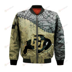 Colorado Buffaloes Bomber Jacket 3D Printed Grunge Polynesian Tattoo